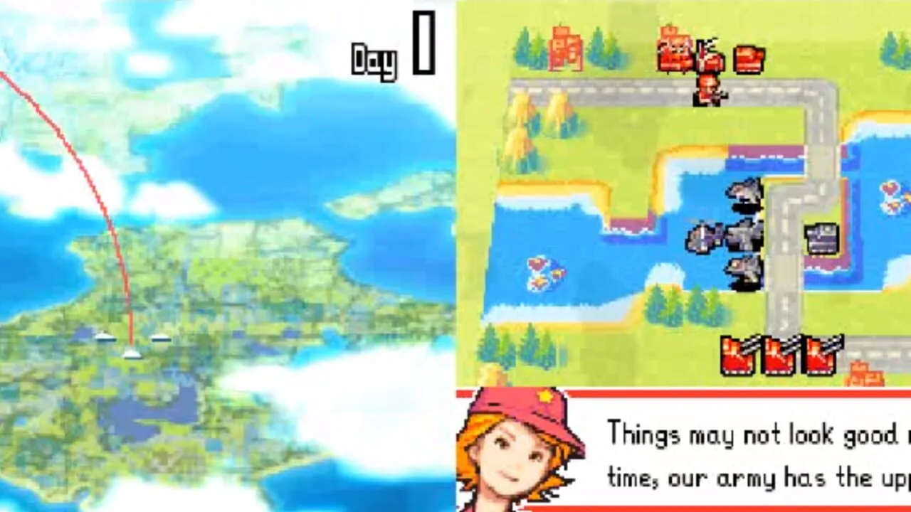 Advance Wars: Dual Strike gameplay on Nintendo DS