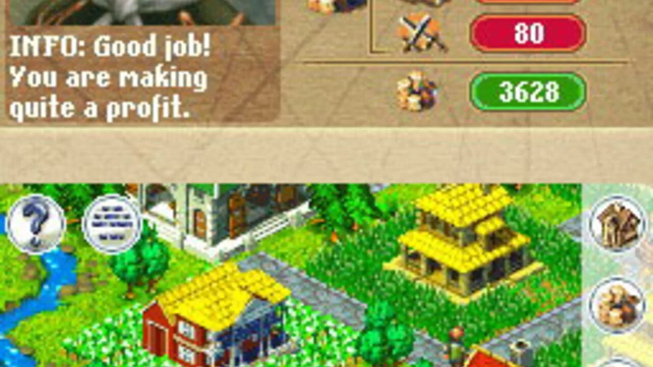 Anno 1701: Dawn of Discovery gameplay on Nintendo DS