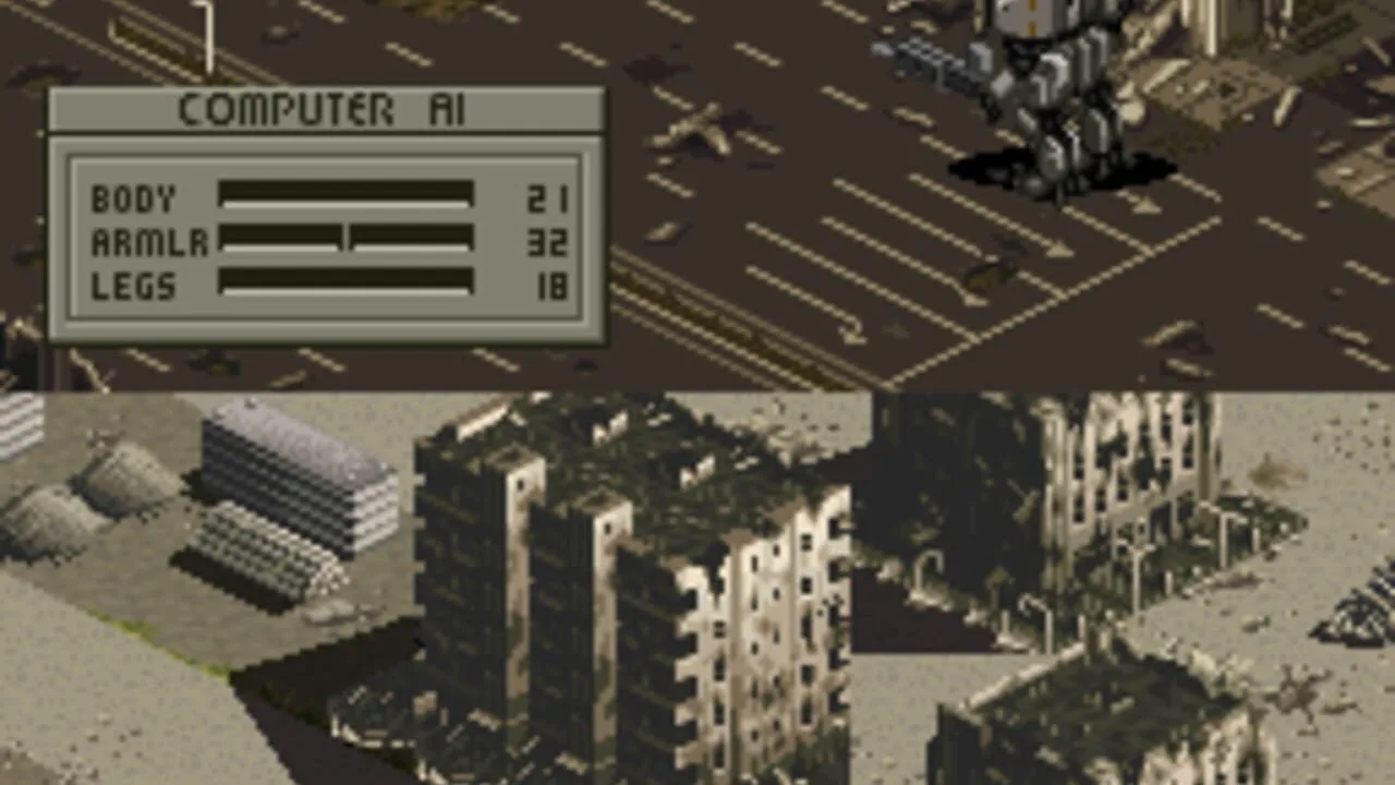 Front Mission gameplay on Nintendo DS