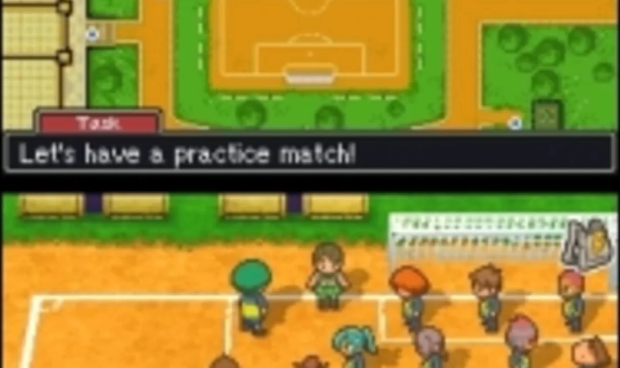 Inazuma Eleven gameplay on Nintendo DS