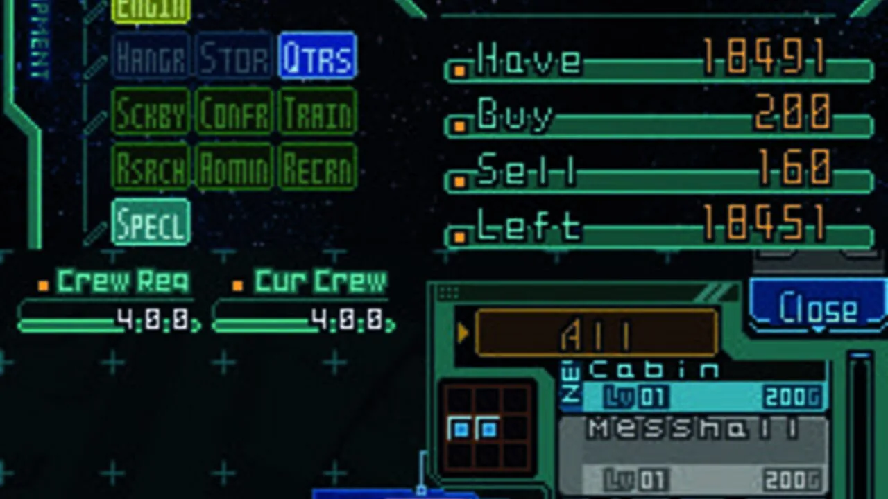 Infinite Space gameplay on Nintendo DS