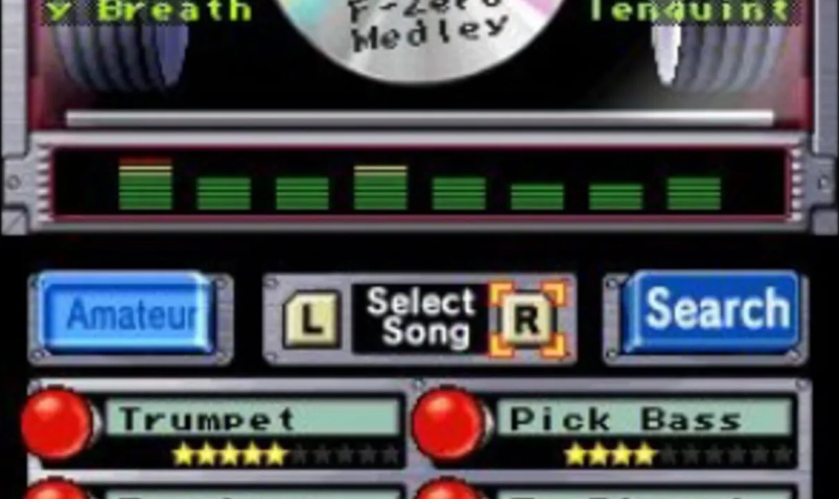 Jam with the Band gameplay on Nintendo DS