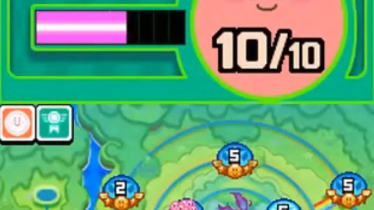 Kirby Mass Attack gameplay on Nintendo DS