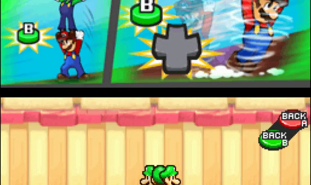 Mario & Luigi: Partners in Time gameplay on Nintendo DS