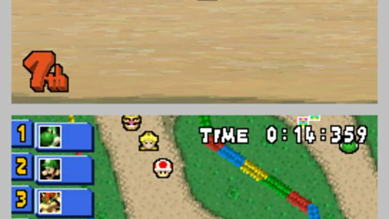 Mario Kart DS gameplay on Nintendo DS