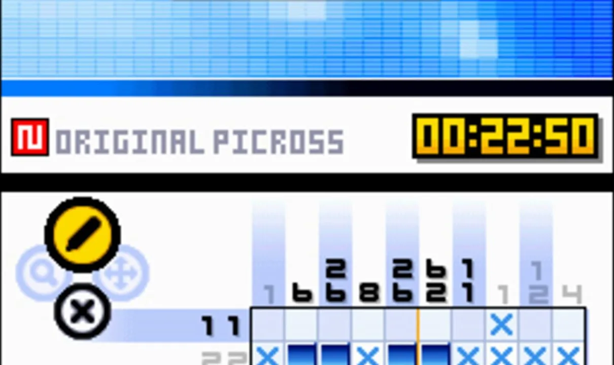 Picross DS gameplay on Nintendo DS