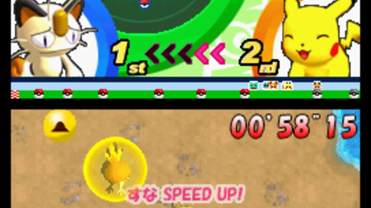 Pokémon Dash gameplay on Nintendo DS