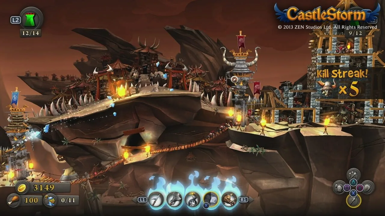 CastleStorm gameplay on PlayStation Vita