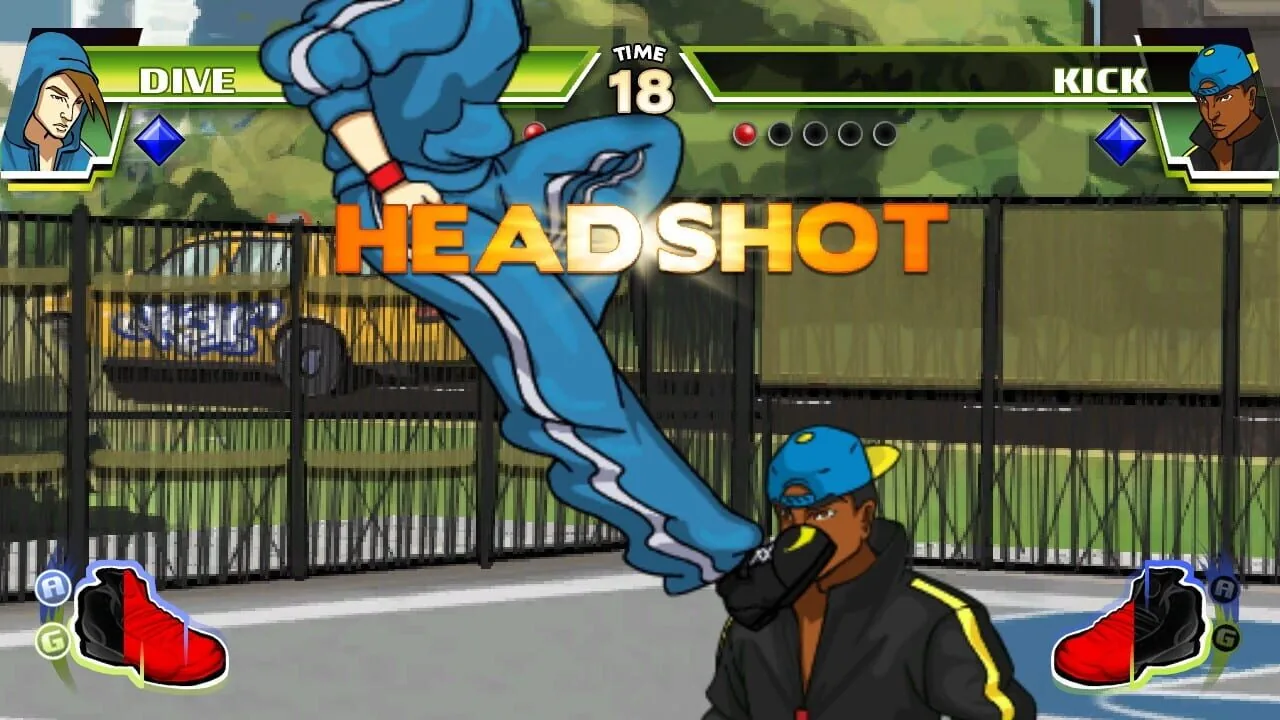 Divekick gameplay on PlayStation Vita