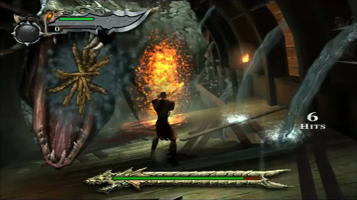 God of War gameplay on PlayStation Vita