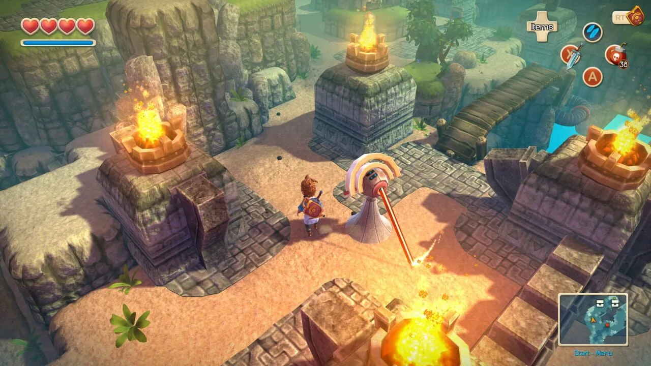 Oceanhorn: Monster of Uncharted Seas gameplay on PlayStation Vita