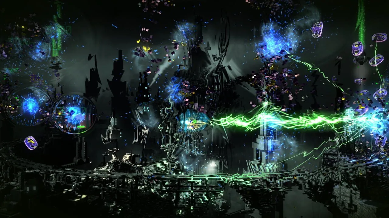 Resogun gameplay on PlayStation Vita