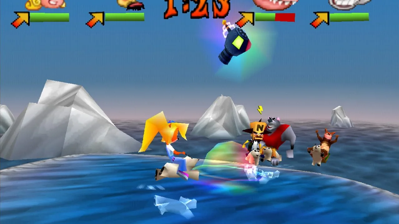 Crash Bash gameplay on PlayStation