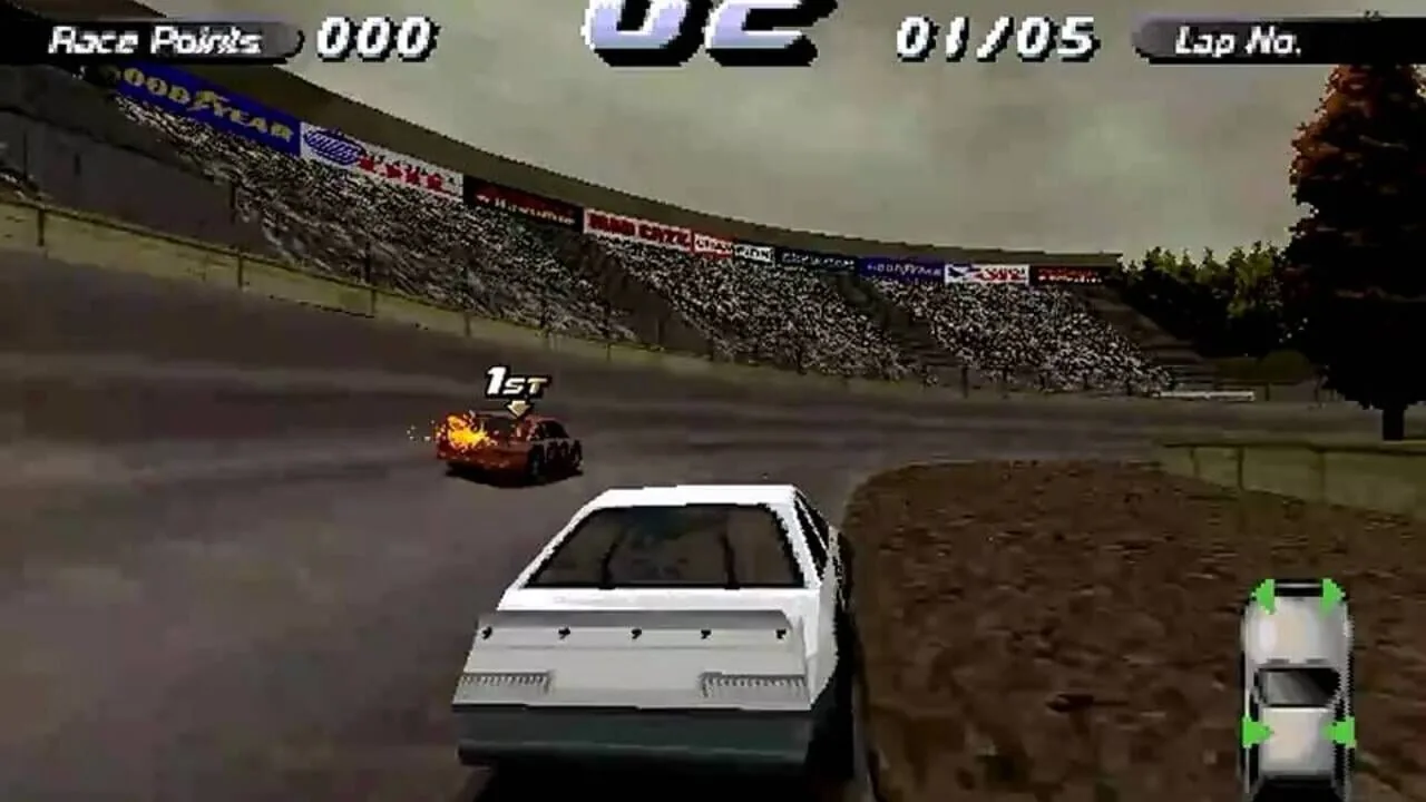 Destruction Derby gameplay on PlayStation