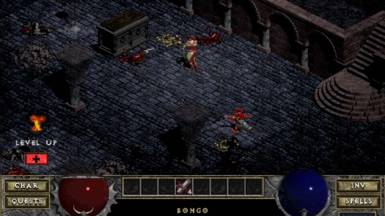 Diablo gameplay on PlayStation