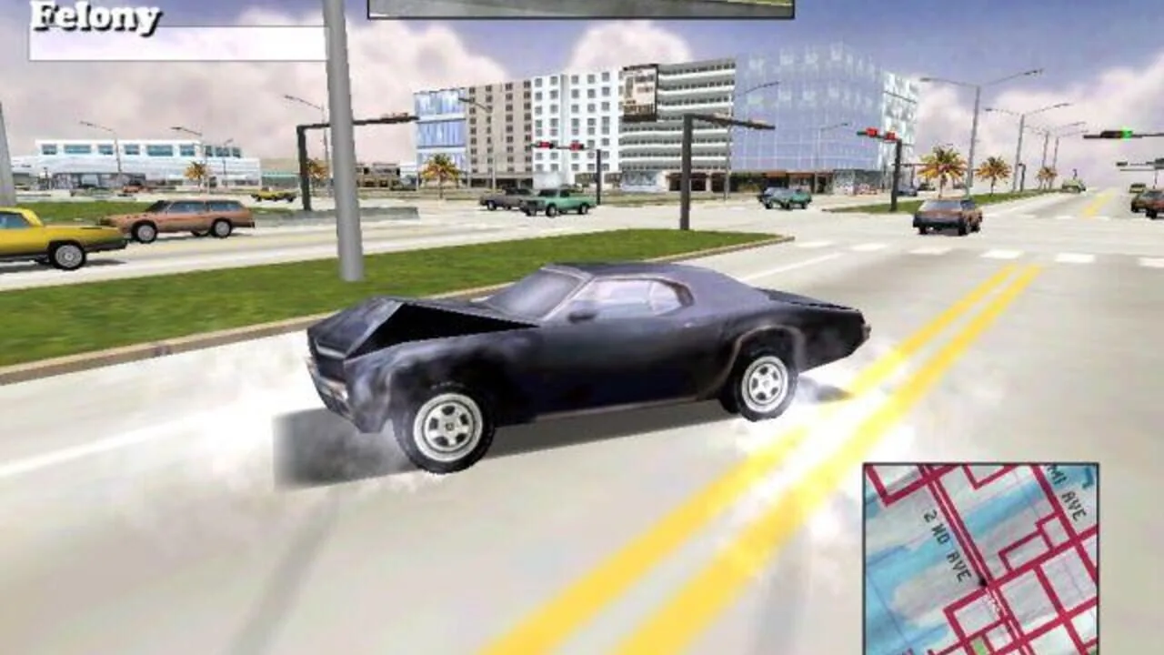 Driver gameplay on PlayStation