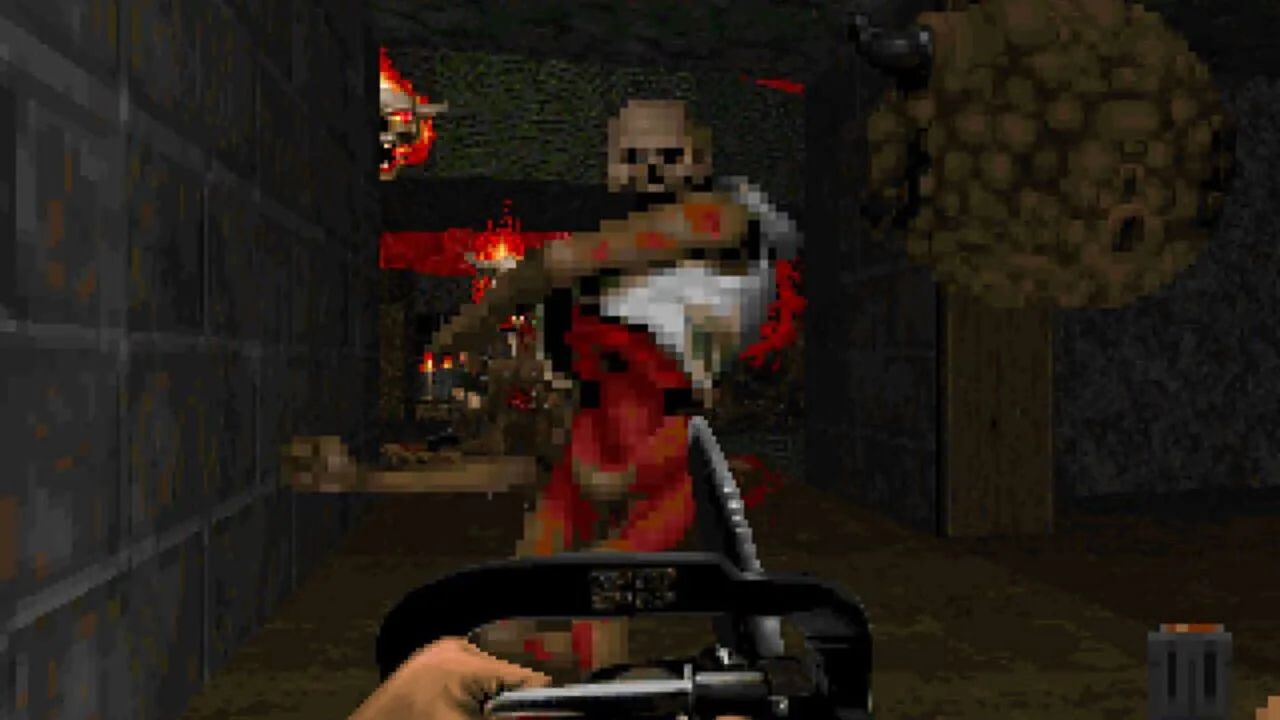 Final Doom gameplay on PlayStation