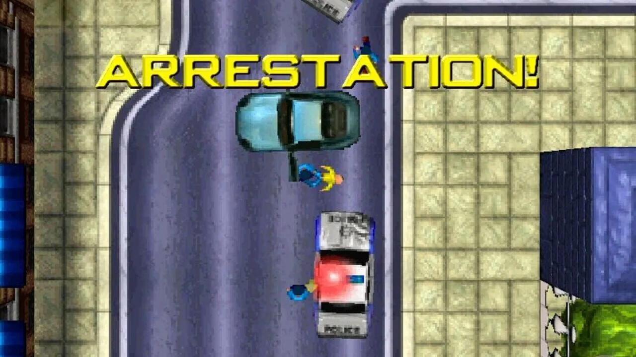 Grand Theft Auto gameplay on PlayStation