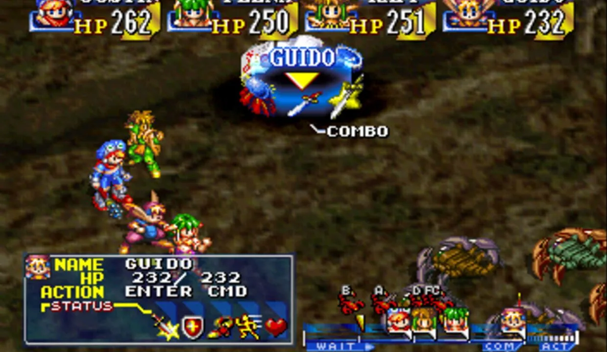Grandia gameplay on PlayStation