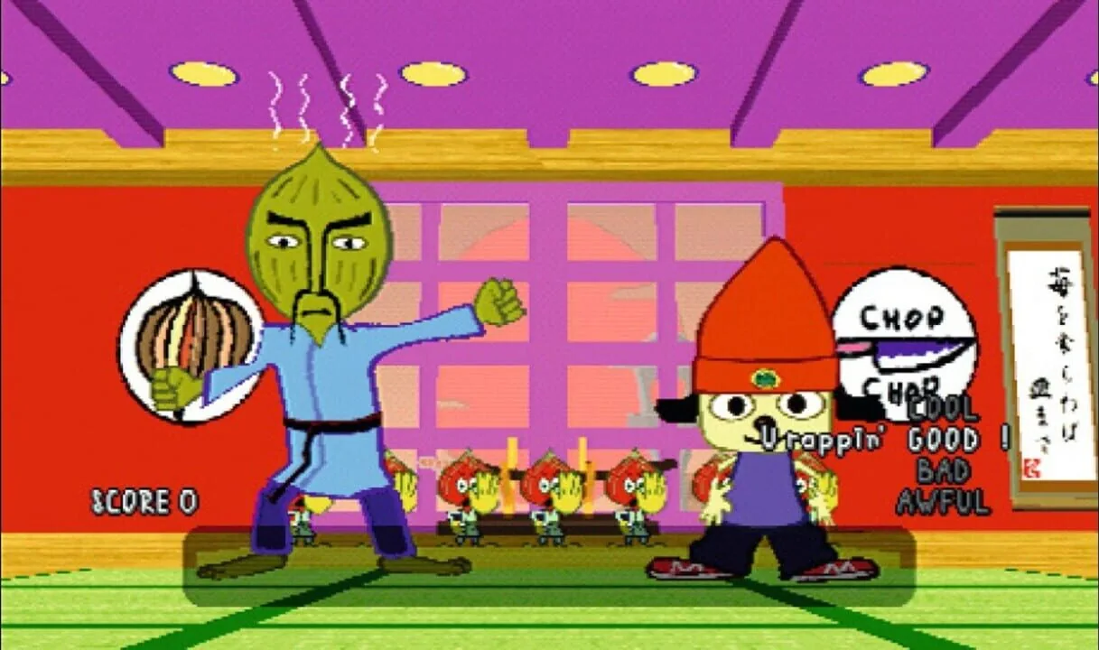 PaRappa the Rapper gameplay on PlayStation