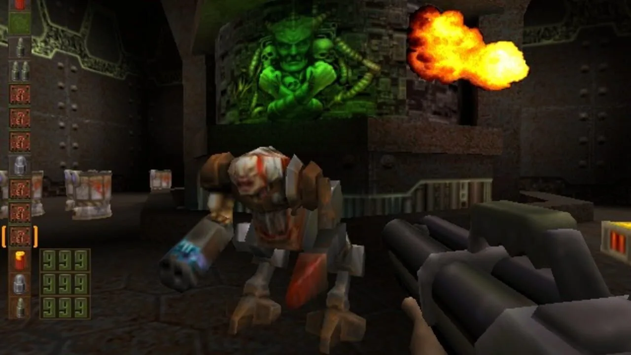 Quake II gameplay on PlayStation