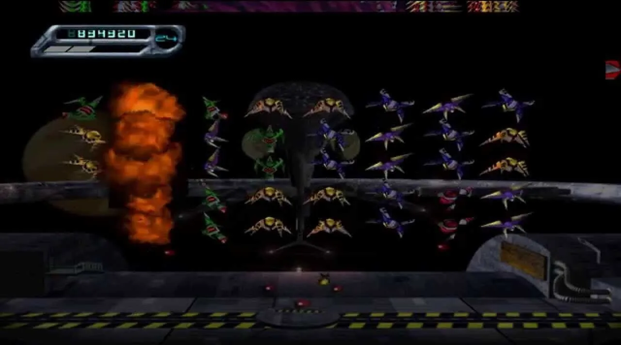 Space Invaders gameplay on PlayStation