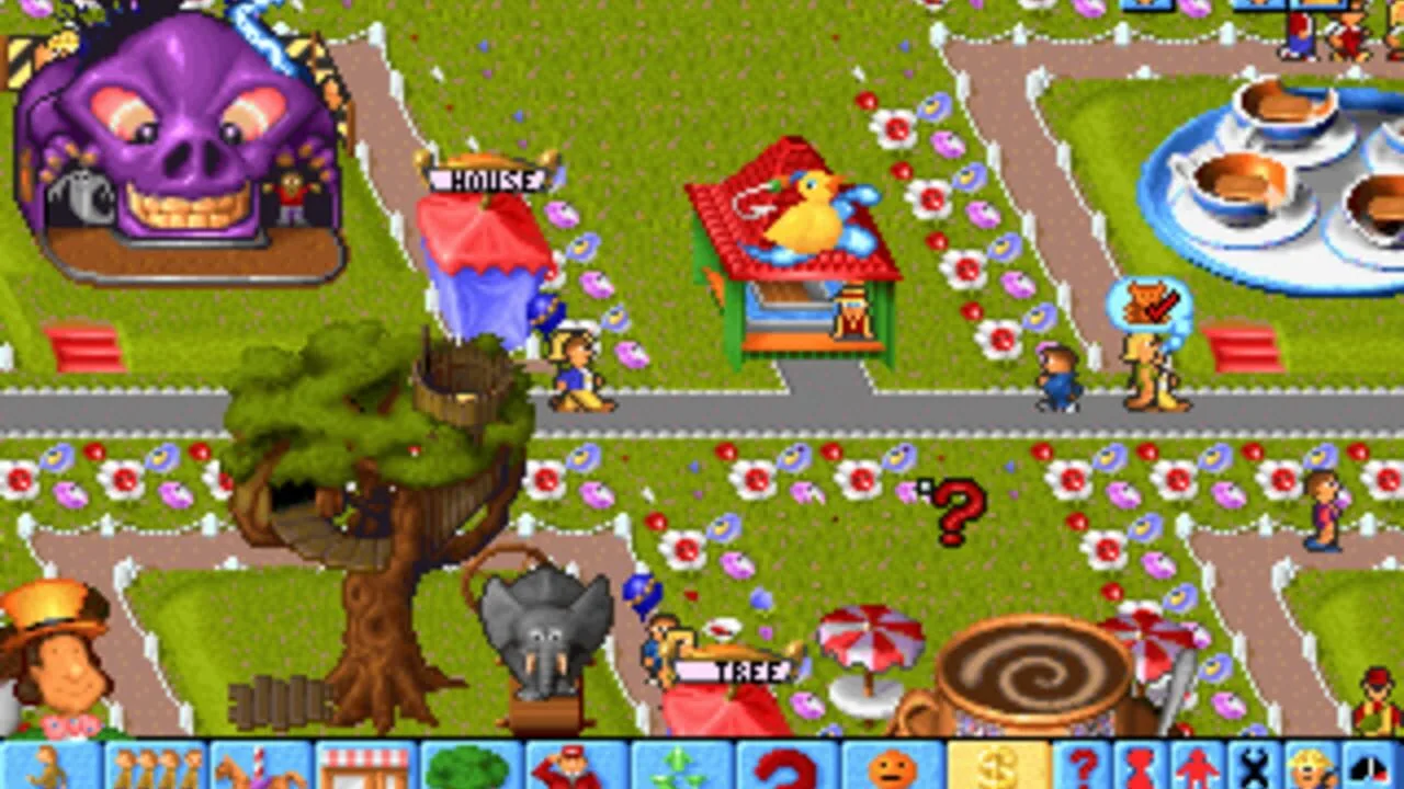 Theme Park gameplay on PlayStation