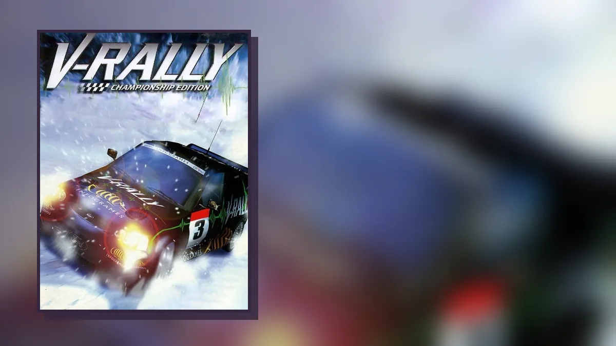 V-Rally on PlayStation: box art and gameplay