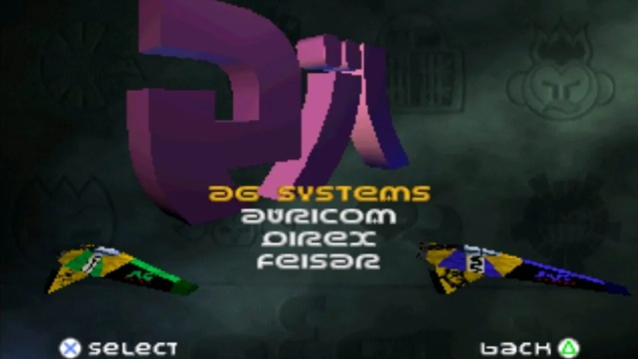 Wipeout gameplay on PlayStation
