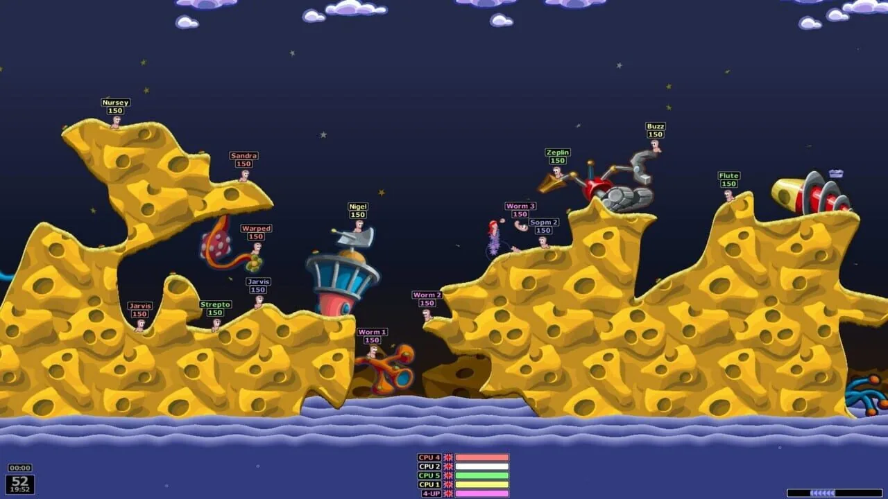 Worms Armageddon gameplay on PlayStation