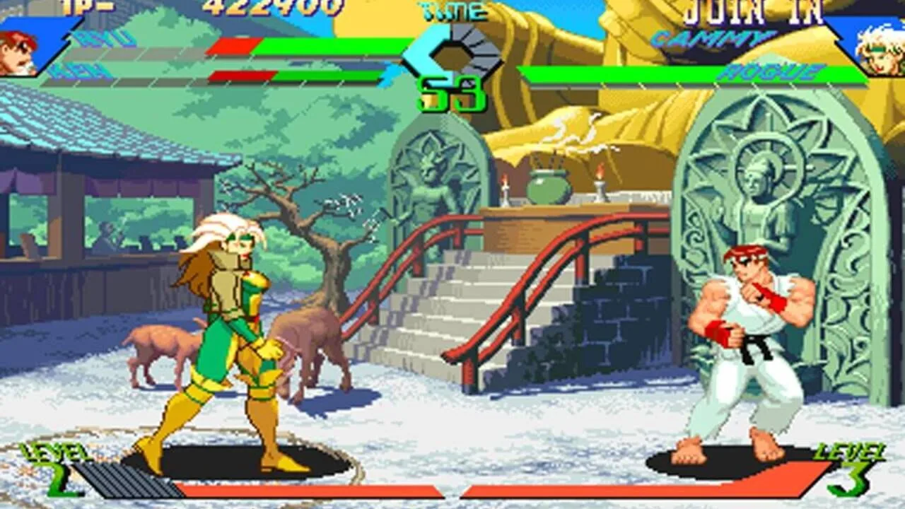 X-Men vs. Street Fighter gameplay on PlayStation