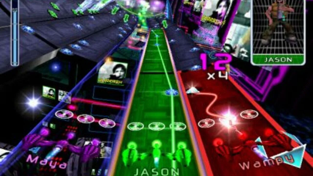 Amplitude gameplay on PlayStation 2