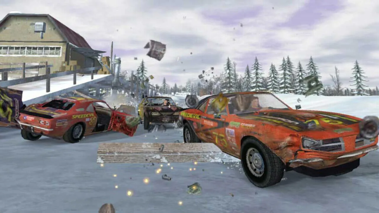 FlatOut gameplay on PlayStation 2