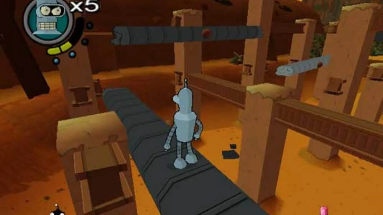 Futurama gameplay on PlayStation 2