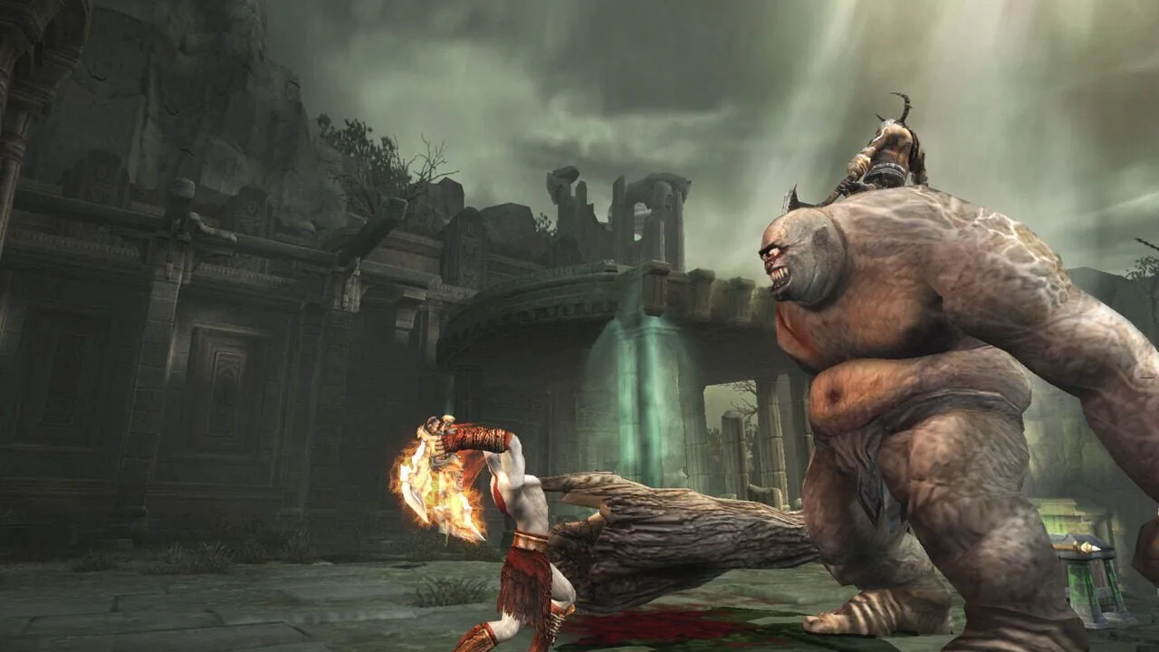 God of War II gameplay on PlayStation 2