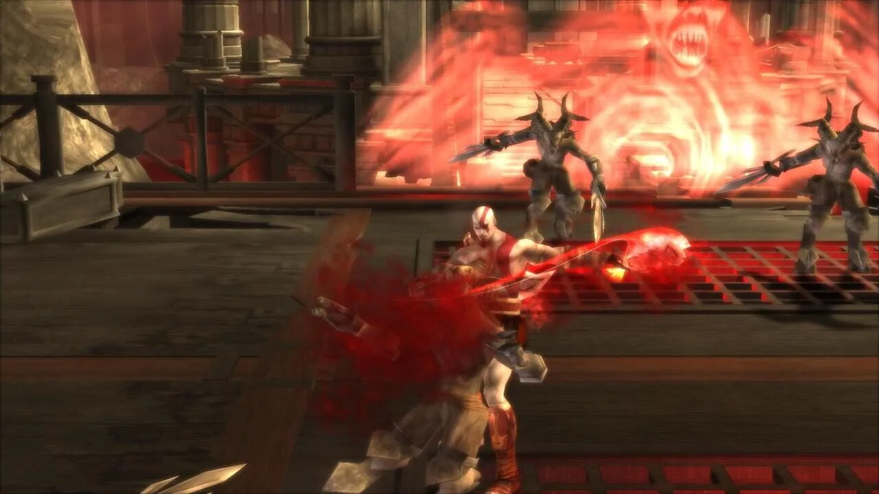 God of War gameplay on PlayStation 2
