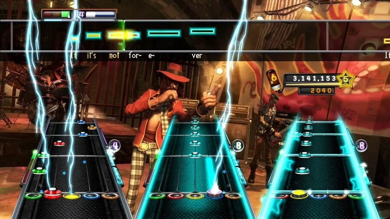 Guitar Hero 5 gameplay on PlayStation 2