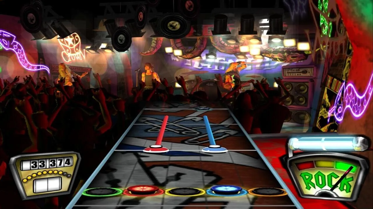 Guitar Hero gameplay on PlayStation 2