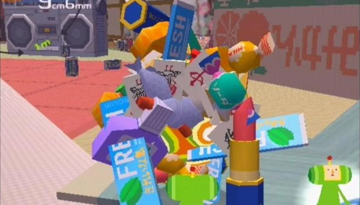 Katamari Damacy gameplay on PlayStation 2