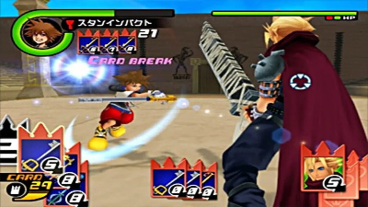 Kingdom Hearts Re:Chain of Memories gameplay on PlayStation 2