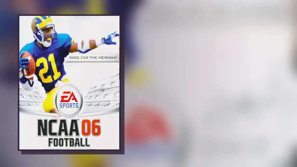 NCAA Football 06 on PlayStation 2: box art and gameplay