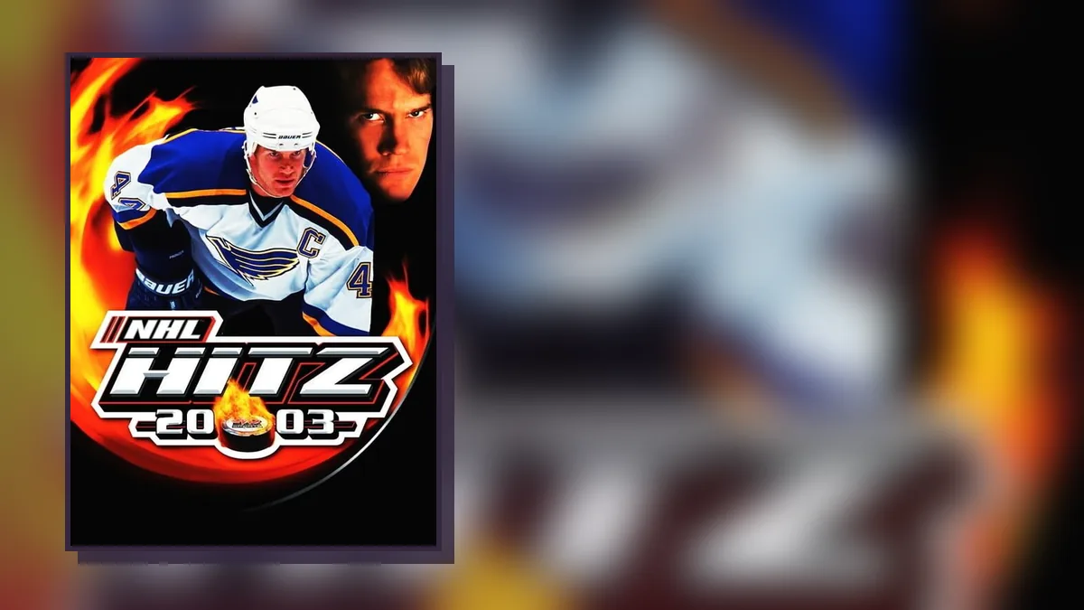 NHL Hitz 2003 on PlayStation 2: box art and gameplay