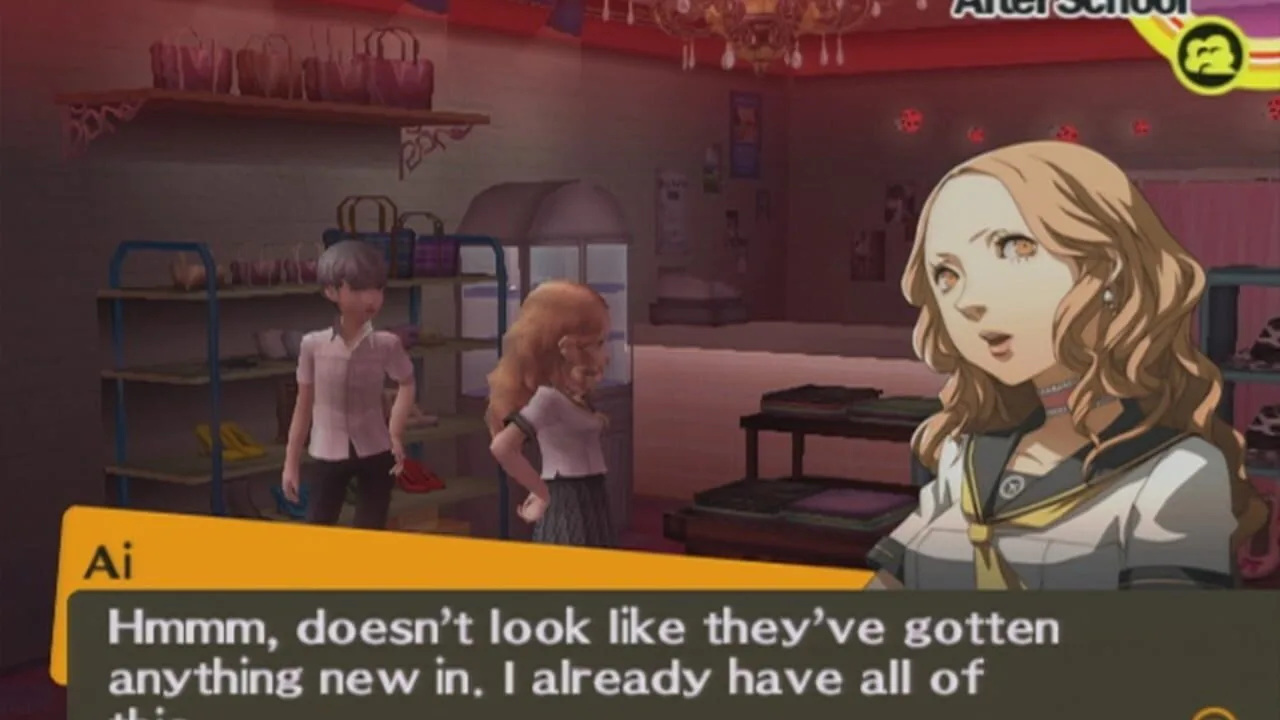 Persona 4 gameplay on PlayStation 2