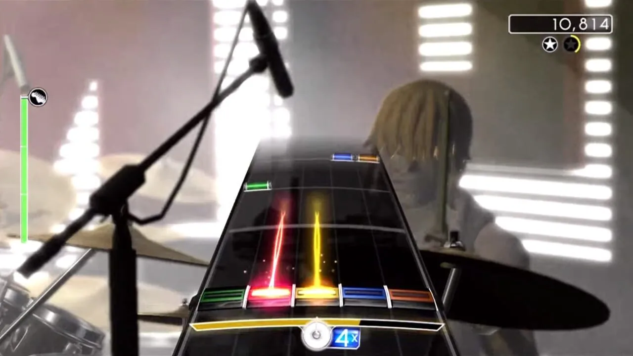 Rock Band gameplay on PlayStation 2