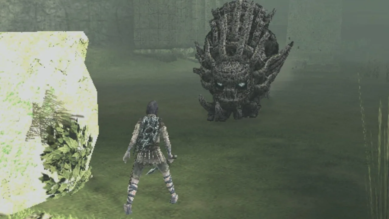 Shadow of the Colossus gameplay on PlayStation 2