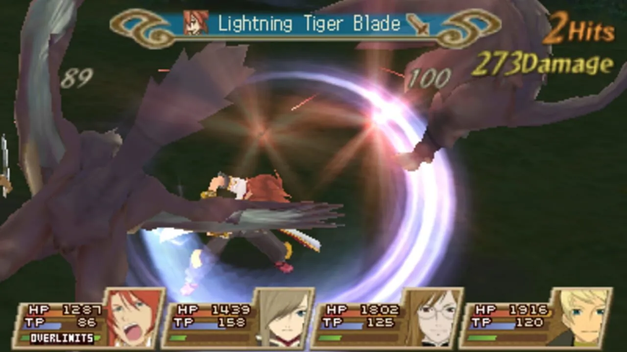 Tales of the Abyss gameplay on PlayStation 2
