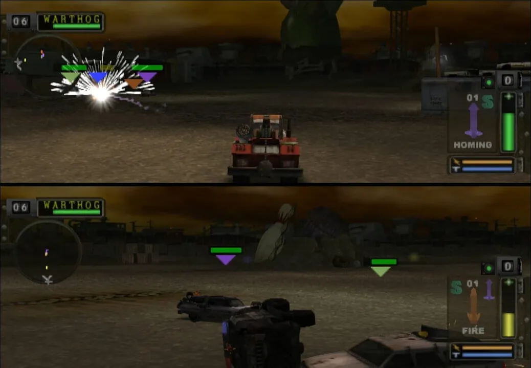Twisted Metal: Black gameplay on PlayStation 2