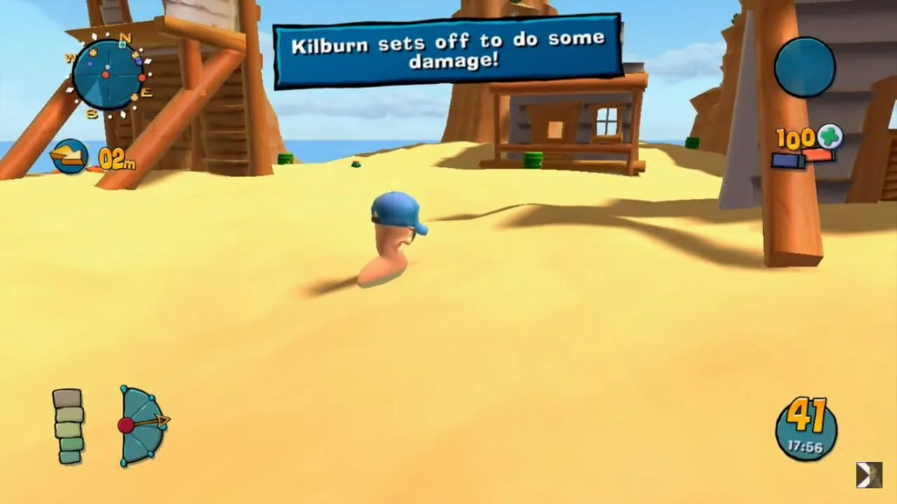 Worms 4: Mayhem gameplay on PlayStation 2