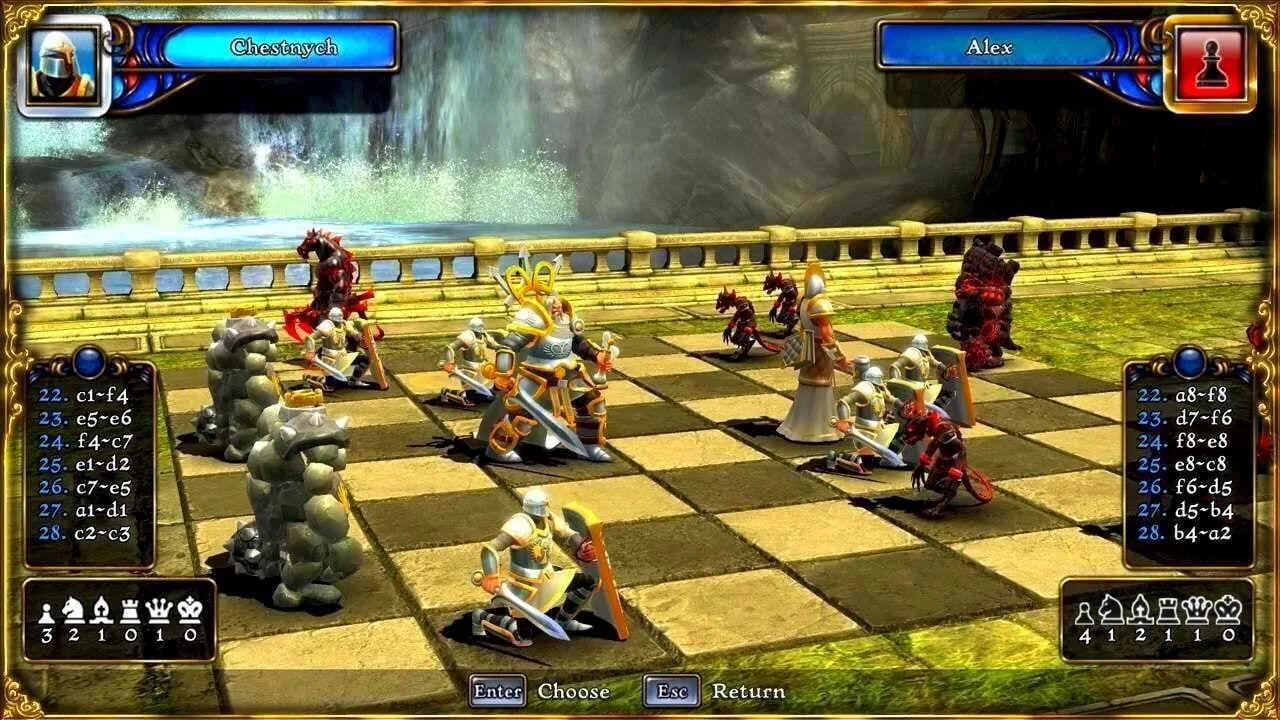 Battle vs. Chess gameplay on PlayStation 3