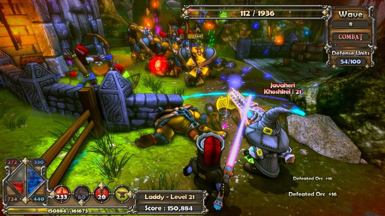 Dungeon Defenders gameplay on PlayStation 3